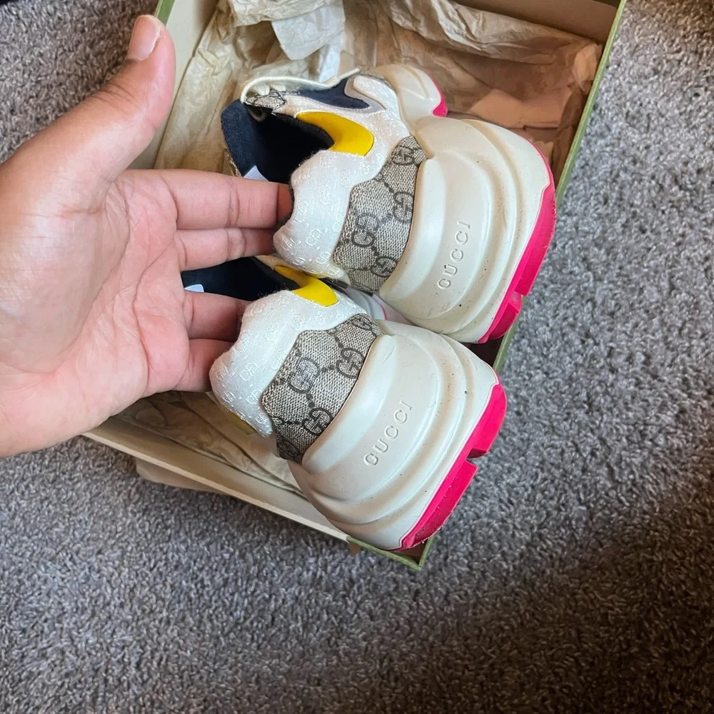 Gucci Sneakers - Yellow, Blue, and Beige Monogram - Picture 6 of 6